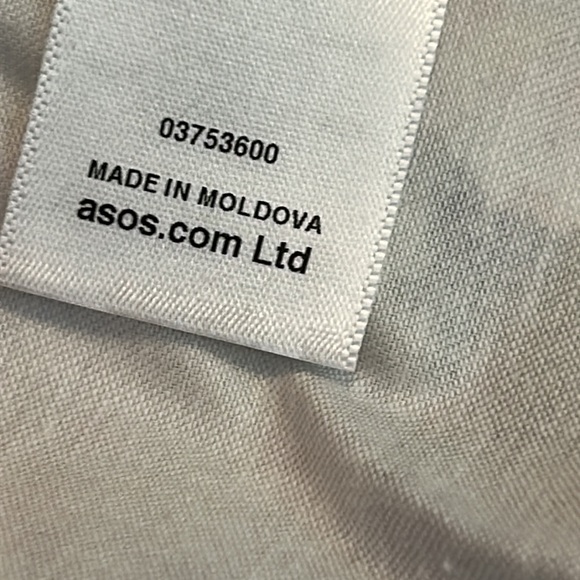 EUC ASOS Bodycon Plunge Pencil Dress Bright Smudgy Floral Strapless Women’s 14 - Picture 9 of 12